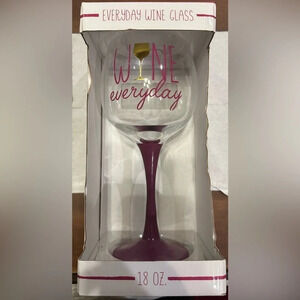 WINE EVERYDAY  18 oz wine glass. New in box